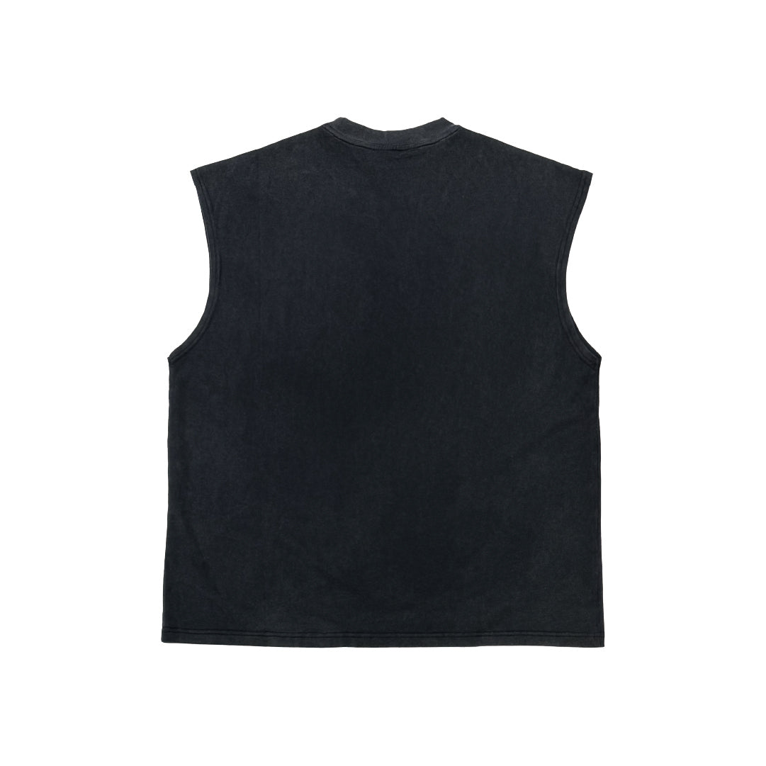 Washed Loose Fit Sleeveless T-shirt Main_S_Logo